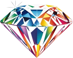 Colourful diamond logo